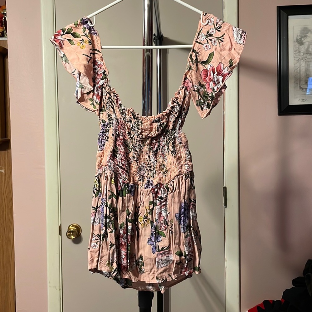 Off the shoulder flower shirt